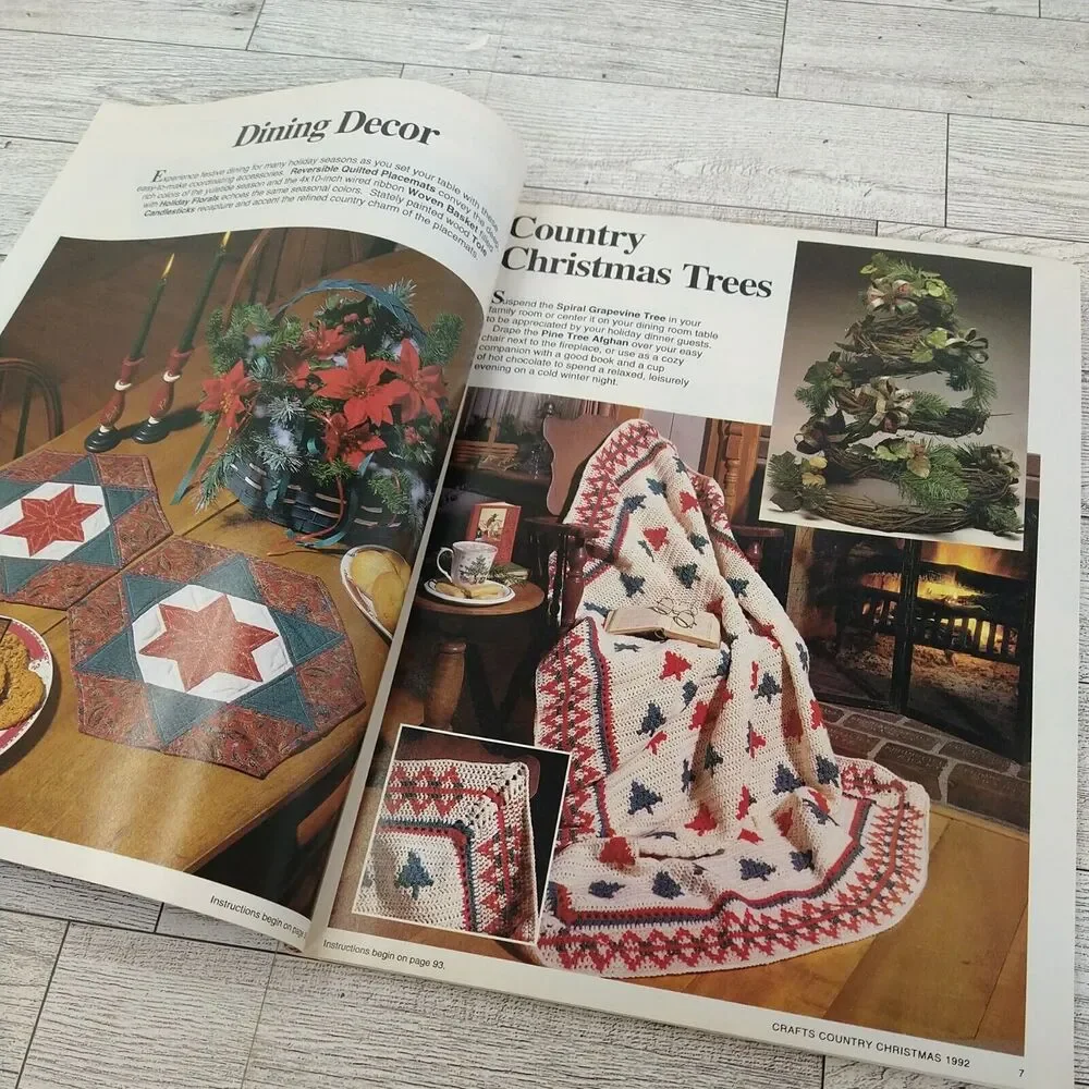 Crafts Country Christmas Vtg 1992 Magazine w/ Patterns 101 Charming Collectibles